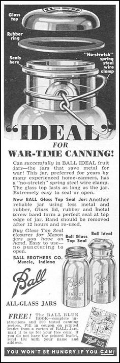 an advertisement for jelly jars from the 1950's, with instructions on how to use them