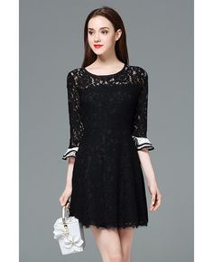 Get 10% off now! Buy l-5xl little black lace mini dress with half sleeves at cheap price online. Free stable shipping and pro custom service since 2009. Elegant Black Mini Dress With Lace Patchwork, Black Lace Mini Dress With Lace Patchwork, Black Mini Dress With Lace Patchwork, Black Mini Dress With 3/4 Sleeves For Summer, Black Lace Short Sleeve Dress, Black Half Sleeve Mini Dress For Summer, Black Lace Dress With Short Sleeves, Black Dress With Lace Short Sleeves, Black Knee-length Lace Dress