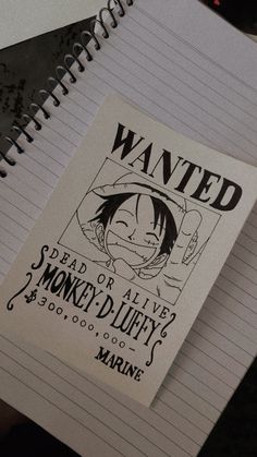 a notepad with the words wanted on it