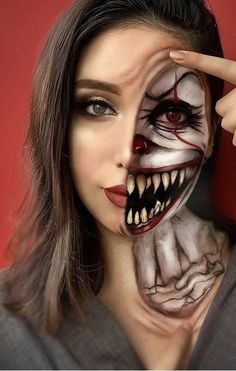 Scary Halloween Makeup Ideas, Scary Halloween Makeup, Halloweenský Makeup, Holloween Makeup, Horror Make-up, Creepy Halloween Makeup, Cute Halloween Makeup, Halloween Makeup Ideas