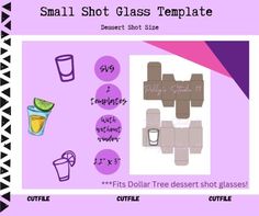 a small shot glass template for cutting out the cutouts and making it look like they are