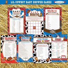 baby shower game with cowboy theme