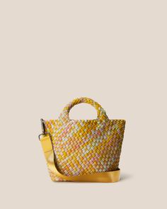 St. Barths Small Tote Watercolor | Saffron Pretty Handbags, Naghedi St Barths, Yellow Soft, St Barths, Neoprene Tote, Xmas List, Zippered Pouch, St Barth, Skin Cleanser Products