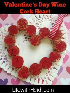 valentine's day wine cork heart craft for kids