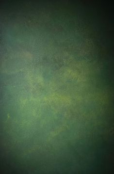 an abstract painting with green and black colors