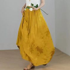 Twirl into summer with our stunning Maxi Skirt! 💃🌞 This yellow jacquard beauty is the perfect choice for any summer prom or event. 😍 Shop now for only $109.00! #MaxiSkirt #SummerFashion #PromReady #YellowJacquard #WomensFashion #SummerVibes #MustHave #OnTrend #Fashionista #ShopNow Prom Yellow, Yellow Floor, Long A Line Skirt, Maxi Skirts Summer, Jacquard Skirt, Ankle Length Skirt, Tencel Fabric, Summer Yellow, Skirt Summer