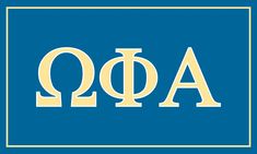 the greek alphabet with two letters and an o on it's side, against a blue background