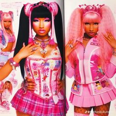 Nicki Minaj Gyaru, Nicki Minaj Harajuku Barbie Era, Nicki Harajuku Barbie, Nicki Minaj Harajuku Barbie, Harajuku Nicki Minaj, Festival Outfit Ideas 2023, Kitty And Mimi, 2012 Aesthetic