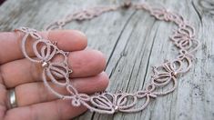 Blush Rose Necklace Dusty Rose Wedding Tan Jewelry Wedding Mauve Jewelry, Monarch Jewelry, Dusty Pink Wedding, Dusty Pink Weddings, Dainty Choker Necklace, Choker Handmade, Shabby Chic Stil, Dusty Rose Wedding, Tatting Jewelry