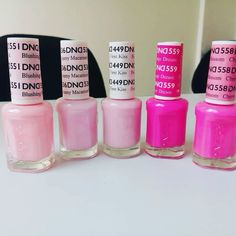 Dnd Pink Gel Polish Colors Swatches, Barbie Pink Nails Dnd, Dnd Ombre Nails, Dnc Pink Colors, Dnd Icy Pink, Dnd Tutti Frutti 719, Dnd Gel Light Pink, Shades Of Pink Nail Polish