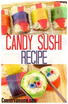 candy sushi recipe with rice and gummy bears