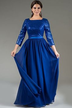 Square Neck 3-4 Sleeve Sequin Top Chiffon Long Mother Of The Bride Dress With Satin Sash Blue 3/4 Sleeve Maxi Dress For Party, Formal Chiffon Dress With 3/4 Sleeves, Chiffon Dress With 3/4 Sleeves For Formal Events, Chiffon Dress With 3/4 Sleeves For Formal Occasions, Blue Long Sleeve Chiffon Evening Dress, Evening Blue Long Sleeve Chiffon Dress, Blue Long Sleeve Chiffon Dress For Evening, Chiffon 3/4 Sleeve Dress For Party, Chiffon Party Dress With 3/4 Sleeve