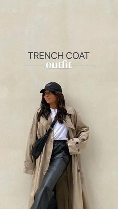 Trench Coat Outfit Winter, Winter Coat Outfit, Trent Coat, Raincoat Outfit, Winter Coat Outfits