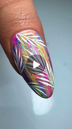 Nails For Artist, Tie Dye Nails Tutorial, Nail Colour Ideas, Quick Nail Designs, Claire's Nails, Ombre Nail Design, Tropical Nail Designs, Brush Nail Art, Quick Nail Art