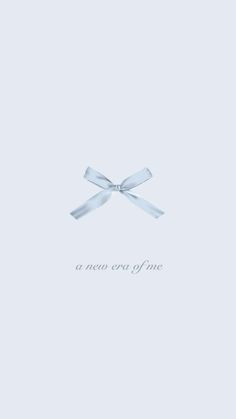 an image of a white bow with the words'a new one of me'on it