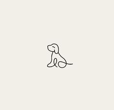 a black and white drawing of a dog sitting on the ground with its head down