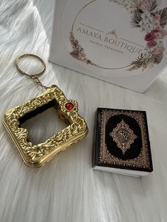 The Holy Quran Stunning keyring makes the perfect gift for yourself or a loved one. You can take the Quran with you everywhere. Has all pages so you can recite from and read the Quran anytime. This beautiful keyring comes with a protective case for the Quran and is the absolute most perfect gift for loved ones or yourself. Personalized Rectangular Keychain For Gift, Personalized Rectangular Keychain Gift, Islamic Gifts For Women, Gold Rectangular Keychain For Personal Use, Quran Gift Boxes, Quran Set Gift, Resin Ayatul Kursi, Allah Pendant, Qur'an Photography