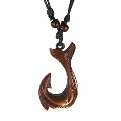 PRICES MAY VARY. Ancient Hawaiians regarded the fishhook as their most important possession, as it provided them with sustenance from the sea, and that meant strength, prosperity and good fortune. Size:4.8*3.2cm Chain Length:40-80cm,15-30inch (Resizable) Birthday, anniversary, holiday, Christmas Eve, graduation ceremony, Christmas, mother's day, any occasion or special time is the best choice. Comes with a beautiful packaging gift box High quality material, Unisex necklace for men and women, adj Hawaiian Fish, Woven Necklace, Surfer Necklace, Turtle Pendant, Packaging Gift, Unisex Necklace, Hemp Rope, Graduation Ceremony, Casual Accessories