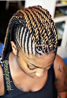 Mohawk For Black Women, Braided Mohawk For Black Women, Crochet Mohawk, Blond Hairstyles, Braided Mohawk, Braids With Shaved Sides