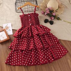 3-11Y Big Kid Girls Sets Polka Dots Smocked Cami Dresses Wholesale Dress Websites, Suspenders For Kids, Big Size Dress, Cami Dresses, Gowns For Girls, Childrens Dress, Wholesale Dress, Pinafore Dress, Puffed Sleeves Dress