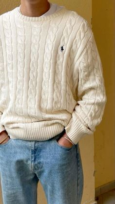 Soft Boy Outfits, Old Money Men, Money Men, Knit Sweater Outfit, Skandinavian Fashion