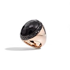 "Product description: Product Type - Ring Metal Type - 925 Sterling Silver 14k Rose Gold Polish (High Quality Polishing & Finishing) Gemstone - Natural Black Onyx Gemstone Size - 16x12 MM Gemstones Shape - Oval Accent Stone - Black Onyx Gemstone color - As Picture Gemstone Purity - 100% Natural (Guaranteed) Standard Shipping - 3 to 7 Days ($25 Extra) Economy Shipping - 10 to 20 Days (Free Worldwide) Please Note - Color in the picture may be slightly different from the actual product. Due to Pomellato Ring, Hot Jewelry, Black Onyx Ring, Bling Rings, Fine Jewels, Onyx Ring, Gold Polish, Rings For Her, Statement Ring