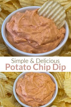 collage of the potato chip dip Potato Chip Dip, Chip Dip Recipe, Easy Chip Dip, Best Chip Dip, Sour Cream Dip Recipes, Cheese Chip Dip, Dip For Potato Chips, Chip And Dip Platter, Chip Dip Recipes