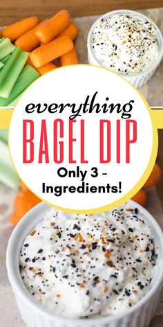 everything bagel dip only 3 ingredients are needed to make this delicious appetizer