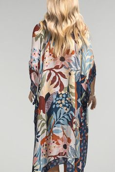 Ruggine or One Onedder from Urbanista Beautiful long kimonos in one size in 100% Viscose fabric for your special day. Designed with comfort and luxury in mind, these one-size kimonos are made with comfortable soft fabric to provide a luxurious feel that lasts all day. Great for summer cover ups too. imported Summer Cover Ups, Flower Kimono, Print Kimonos, Long Kimono, Ribbed Knit Top, Floral Kimono, Kimono Cardigan, Floral Border, Botanical Print