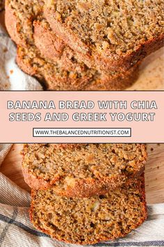 banana bread with chia seeds and greek yogurt