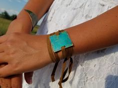 Homemade Fashion, Bracelet Tie, Handmade Leather Jewelry, Leather Wrap Bracelets, Winter Projects, Leather And Brass, Brass Patina, Handmade Leather Bracelets, Choker Style Necklace