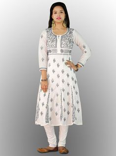 FREE PANT TCL Pure Cotton Kurta Lucknawi Chikankari Anarkali Ghaas Patti Kurti Disclaimer : : Motifs of embroidery may vary as the images shown are for illustration purpose. PRODUCT SPECIFICATIONS Fabric : Cotton Sleeves : 3/4 Sleeves Style : Anarkali Kurti Length : Knee Length Occasions : Casual Wear, Office Wear, Party Wear Price Includes : Only Cotton Kurti Garment Care : Hand Wash Only PRODUCT FEATURES Flawless finishing Elegant looks Alluring patterns Skin friendly Shrink resistance Fitted Straight Kurta Choli With Intricate Embroidery, Navratri Anarkali Kurta With Intricate Embroidery, Designer Chikankari Embroidery Choli Straight Kurta, Fitted Anarkali Kurta With Intricate Embroidery, Designer Choli With Chikankari Embroidery For Eid, Bollywood Style Kurta With Intricate Embroidery For Navratri, Designer Eid Choli With Chikankari Embroidery, Fitted Anarkali Set With Chikankari Embroidery For Designer Wear, Fitted Anarkali Choli With Chikankari Embroidery