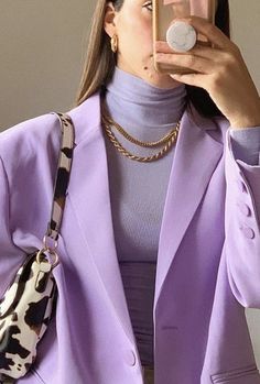 Violet Aesthetic, Purple Blazer, Purple Vibe, Lavender Aesthetic, Purple Fits, Pastel Outfit, A Cell