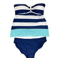 Lauren Ralph Lauren 2 Pc Swimsuit Tankini Top Bikini Bottoms Size 8 Navy Blue New With Tags Navy Fitted Tankini For Vacation, Fitted Navy Tankini For Vacation, Blue Lined Swimwear For Swimming, Blue Fitted Tankini For Beachwear, Fitted Blue Tankini For Beachwear, Blue Lined Swimwear, Lined Blue Swimwear, Fitted Blue Tankini Beachwear, Striped Fitted Tankini For Beach Season