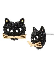 Shop for Betsey Johnson Pavé Black Cat Stud Earrings at Dillard's. Visit Dillard's to find clothing, accessories, shoes, cosmetics & more. The Style of Your Life. Skeleton Jewelry, Cat Stud Earrings, Pave Earrings, Halloween Cats, Dark Jewelry, Skeleton Earrings, Vintage Bangle Bracelets, Pave Jewelry, Cat Earrings Studs