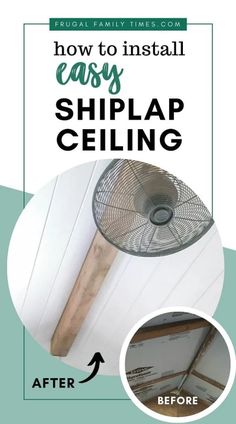 how to install an easy shiplap ceiling fan