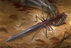 ArtStation - Cursed Dagger, Sandara Tang Sandara Tang, Train Art, Alien Concept Art, Cool Swords