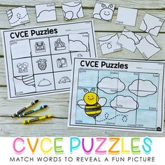 the cvce puzzles are great for kids to practice their math skills and help them learn how