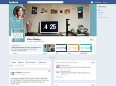 a facebook page with the number twenty five on it's left side, and an image of a woman in front of a computer screen