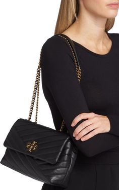 Tory Burch Small Kira Chevron Convertible Shoulder Bag | Nordstrom Tory Burch Bags Handbags, Luxury Double Flap Shoulder Bag, Chic Double Flap Shoulder Bag For Everyday Luxury, Designer Everyday Shoulder Bag With Double Flap, Timeless Shoulder Bag With Cc Turnlock Closure For Travel, Timeless Shoulder Bag With Cc Turnlock For Travel, Designer Double Flap Shoulder Bag For Everyday, Elegant Quilted Bag For Everyday Luxury, Chic Double Flap Shoulder Bag With Branded Hardware