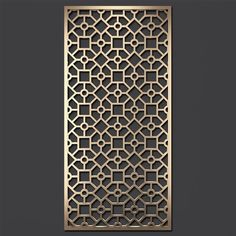 an intricate metal screen on a black background