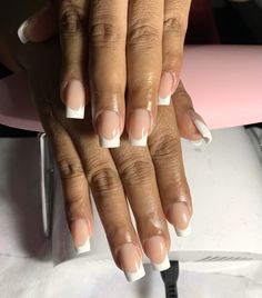 Baddie List, Fingernail Ideas, White French Tips, Pretty Manicures, White French Tip, Nail Time, Damaged Nails, Pretty Nail Art Designs, Nail Plate