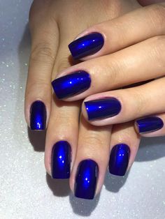 Dark Purple And Blue Nails, Jewel Tone Nails, Electric Blue Nails, Sapphire Nails, New Year Nails, Summer Nail Ideas, Ring In The New Year, Colorful Nail Designs