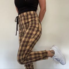 These Pants Are Great For Fall- I Love The Plaid Just Didn’t Like The Way They Fit On Me. For Reference I Am 5’1” And Had To Cuff The Bottom For A Cropped Look. Side Zipper And Hook Closure. They Are A Thinner Material With No Stretch. Fits Like A True Xs/S. Message Me If You Would Like Full Measurements!! Forever 21 Casual Bottoms For Fall, Casual Fall Bottoms From Forever 21, Trendy Forever 21 Pants For Fall, Forever 21 Brown Bottoms For Fall, Fitted Casual Bottoms From Forever 21, Forever 21 Fitted Casual Bottoms, Fitted Trendy Bottoms From Forever 21, Forever 21 Black Dress, Plaid Dress Pants