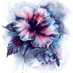 Vibrant Hibiscus Tattoo Master Files Hawaiian Inspired Tattoos For Women, Purple Hibiscus Tattoo, Back Cover Up Tattoos For Women Upper, Hibiscus Tattoo Sleeve, Best Cover Up Tattoos For Women, Sketch Kit, Tattoo Sizes, Colour Tattoo For Women