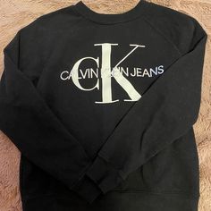 Brand New, Never Been Worn! Calvin Klein Modern Relaxed Fit Tops, Calvin Klein Sweatshirt, Black Sweater, Calvin Klein Black, Womens Calvin Klein, Christmas List, Black Sweaters, Pretty Outfits, Vision Board