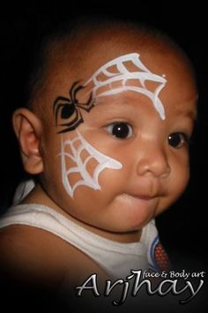 Spider Face Paint, Spider Face Painting, Face Painting Halloween Kids, Easy Halloween Face Painting, Easy Face Painting Designs, Halloween Makeup For Kids, Cool Face Paint, Animal Face Paintings