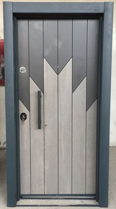 the door is made out of wood and metal