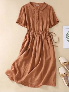 Midi Dresses Casual, Jo March, Fiesta Dress, Beach Sundress, Party Fits, Collared Shirt Dress, Cotton Shirt Dress, Midi Dress Casual, Art Dress