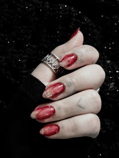 Blood nails #nails #nailideas #bloodnails #spookynails #creativenailideas Business Competition, Blood Nails, Vampire Nails, Booming Business, Manicured Nails, Gothic Nails, Goth Nails, With Nails, Going Viral